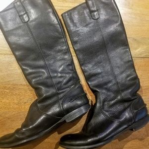 Madewell Black Leather Riding Boots